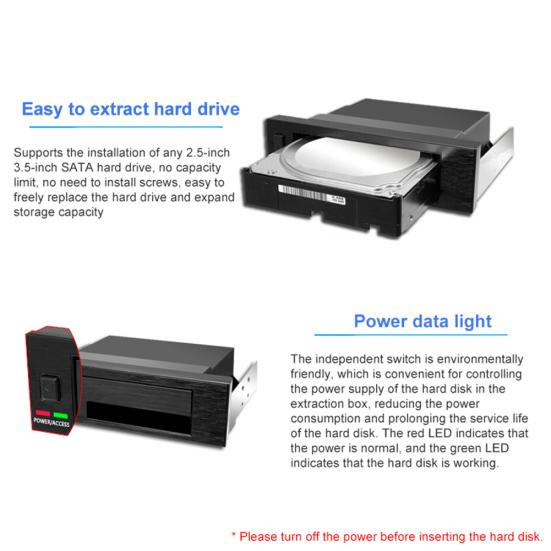 Внутренний отсек/корзина для 2,5/3,5-дюймовых SATA HDD/SSD с функцией Hot Swap