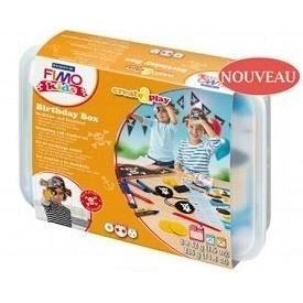 Набор FIMO KIDS ПИРАТСКИЙ ДЕНЬ РОЖДЕНИЯ - FIMO - 8033 05 - 2 брикета белого цвета, 2 брикета золотого с блестками, 4 брикета черного цвета