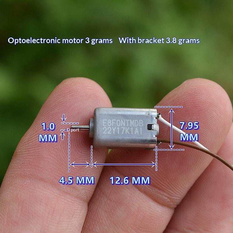 Electric Motor 6-pole Rotor Mini Micro 8mm Square DC 3V 5V 6V Durable Motor for Student Learning DIY Tools