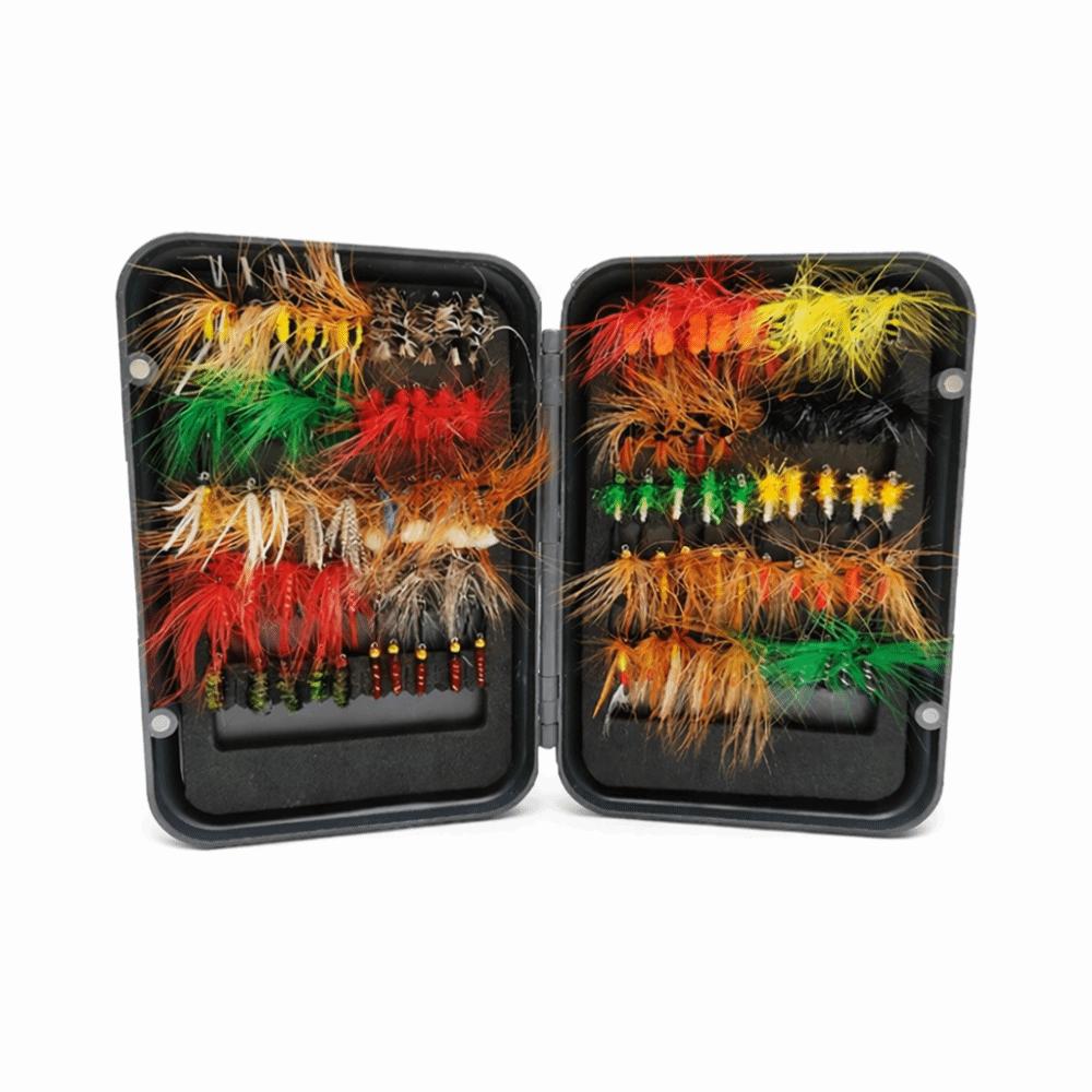100PCS Handmade Fly Fishing Kit Lightweight Fly Fishing Lures Fly Fishing Flies Kit Trout Fishing