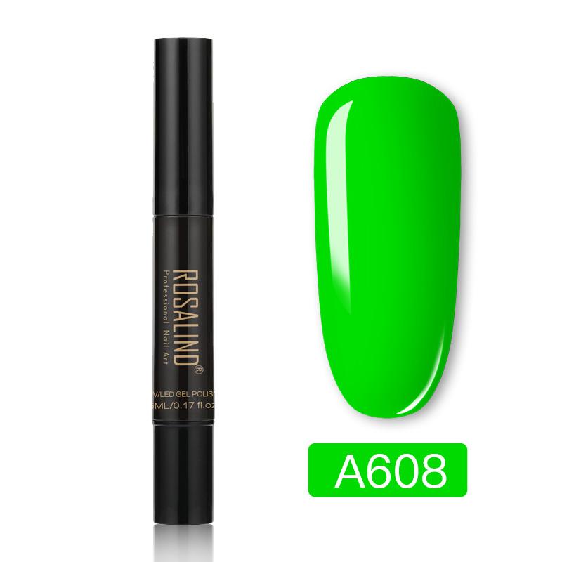 ROSALIND 5ml Neon Nail Gel Shiny Pen Bright For Nail Art Design LED/UV Lamp Base&Top Coat