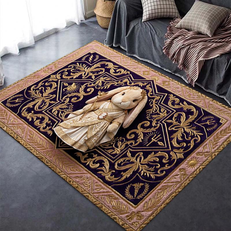 2025 Новый Милый Ковер-Коврик с Кроликом для Гостиной, Спальни, Дома, Декор Дивана, Детский Нескользящий Коврик для Пола08