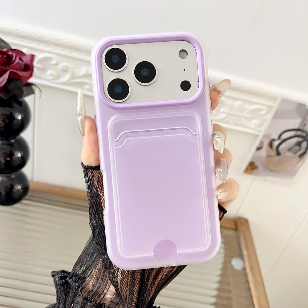 Чехол для iPhone 17 16 15 14 13 12 11 Air Pro Max Plus Держатель для карт Карман для наличных Подкладка из микрофибры Внутри Мягкая крышка из ТПУ