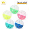 Colorful 3.8cm Two-Color Bell Ball Pet Toy for Cats and Dogs