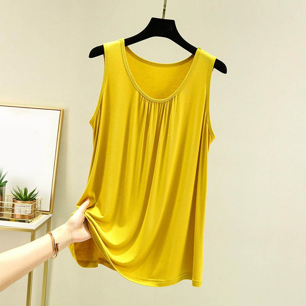 Женский свободный повседневный и удобный летний внутренний длинный однотонный базовый жилет