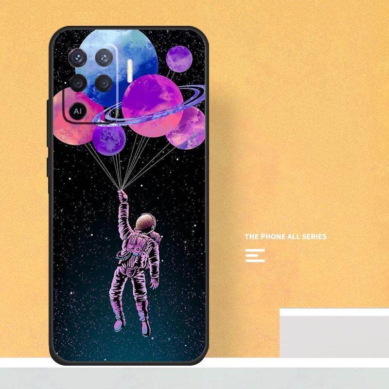 Astronaut Balloons Star Space Planet Case For Oppo A74 A94 A54 A15 A17 A57 A6 A5 Pro A16 A76 A96 A40 A60 A80 A18 A38 A58 A78 A98