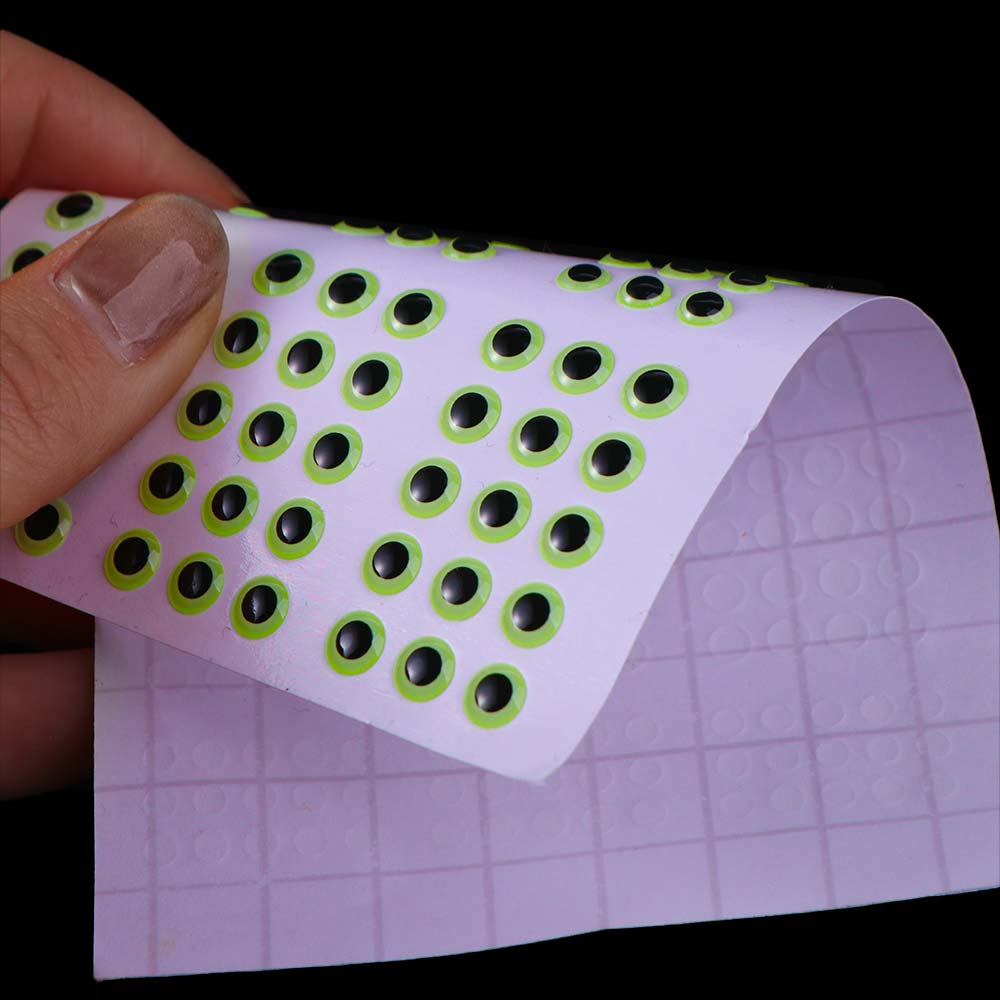 183pcs/sheet 3D Luminous Fishing Lure Eyes Glowing Fish Eyes Sticker  Tying Saltwater Flies