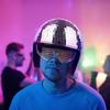 Premium Glitter Disco Helmet Stunning Light Effects Retractable Flip Visor Helmet  Rave Events