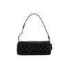 Coach Nolita 20 Модная Винтажная Сумка-тоут через плечо из Денима с Монограммой и Подписью, Гладкой Кожи Маленькая Женская сумочка Черная CP258-SVBK