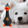 Latex Chicken Squeaky Dog Toy Funny Cartoon Duck Safe Non-Toxic Teething Toy Bite-Resistant Pet Interactive Toy Screaming Sound Pet Toys for Dogs