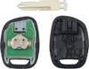 433MHz Clé de Voiture télécommande 1 Bouton Coque de clé télécommande pour Clio 2 telecommande Coque de clé Compatible avec Re Nault