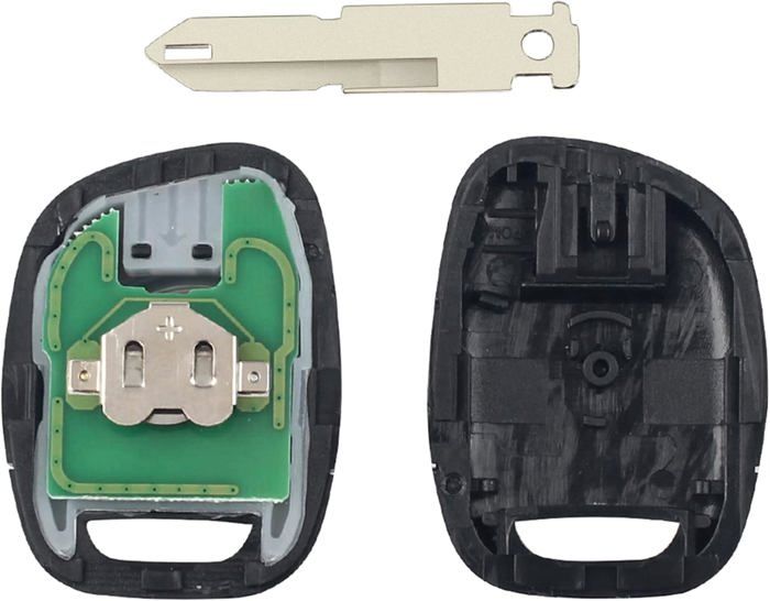 433MHz Clé de Voiture télécommande 1 Bouton Coque de clé télécommande pour Clio 2 telecommande Coque de clé Compatible avec Re Nault