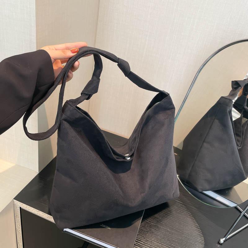 Сезонная матовая замшевая сумка-тоут, большая вместимость, повседневная сумка через плечо, модная, высококачественная женская сумка