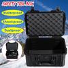 Waterproof Safety Tool Case Sealed Box Equipment Impact Resistant Tool Box Suitcase Tool Container Black 325x215x172mm