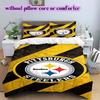 Pittsburgh Steelers Pattern Bedding Quilt Set Quilt Cover Pillowcase Home Decoration Birthday Gift (1 * duvet cover + 2 * pillowcase, without core)