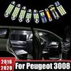 For Peugeot 3008 II SUV 2016 2017 2018   14pcs Car LED Lights Interior Reading Bulb Dome Lamp Trunk Lights Accessories