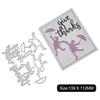 Letter Give Thanks Frame Metal Silvery Stencil Embossing Cutting Dies For Diy Scrapbooking Paper Album Cards Making