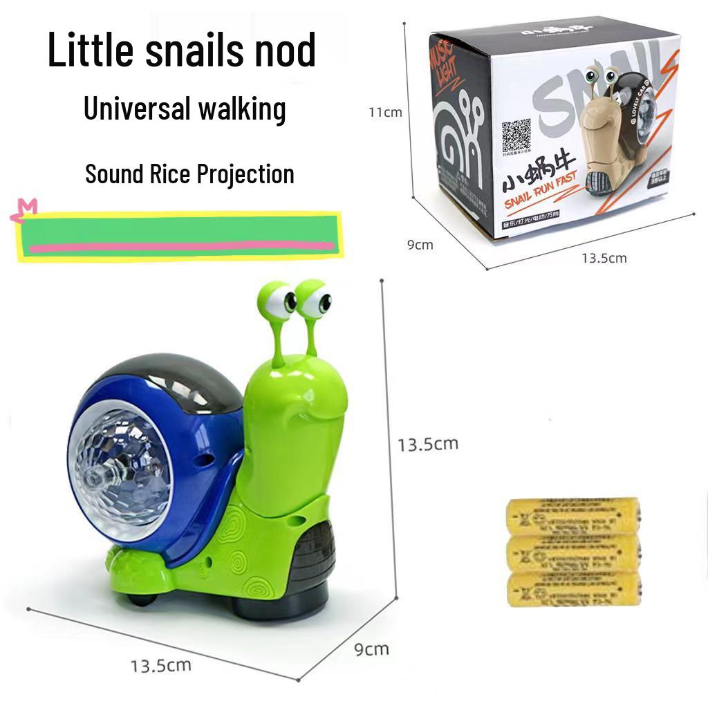 Electric Hermit Crab Toy - Obstacle Avoidance, Music & Light Projection for Kids