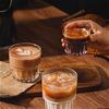 155ml/250ml/316ml Vintage American Coffee Mug Latte Mocha Coffee Cups Heat-resistant Drinking Glasses Transparent Cappuccino Cup