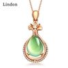 Женское ожерелье Lindon, кулон из медного сплава, циркон, модный подарок