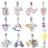 Новый стерлингового серебра 925 пробы, светящиеся волшебные рыбы, кошки, мыши, семейные подвески, бусины, подходят для оригинальных браслетов 925, DIY ювелирные изделия премиум-класса