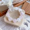 Natural Pink Crystal White Ghost 17mm Big Mi Mixed  Crystal Bracelet Designer Style DIY Beads Bracelet