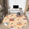 1pc Cat Pattern Chair Carpet for Office, Perfect for Office, Holiday Party Decoration Choice yy260314087