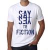 Men’s Vintage Tee Shirt Graphic T Shirt Say Yes To Fiction White