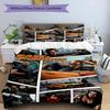 3pcs Duvet Cover Set (1*Duvet Cover + 2*Pillowcase, Without Core), Fast & Furious Print Bedding Set, Bedroom Decor, All‑Season, Birthday Gift