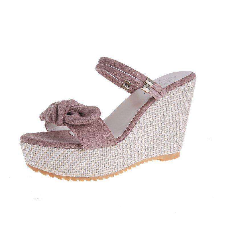 Новые дизайнерские джинсовые сандалии. Женские сандалии. Высококачественные туфли на танкетке и высоком каблуке. Туфли на платформе с открытым носком. Женские сандалии на толстой подошве.