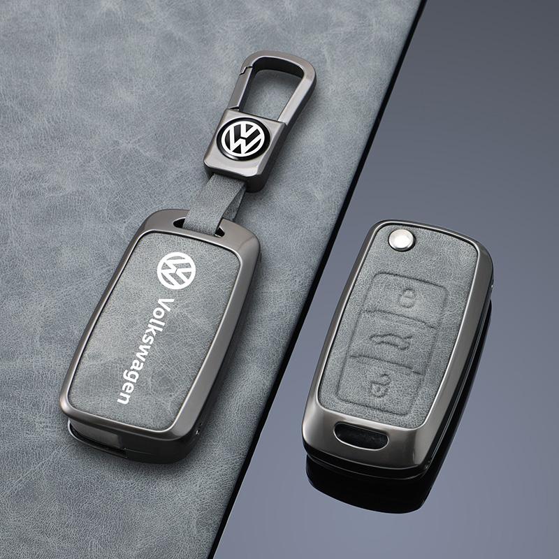 2026 Hot For VW VOLKSWAGEN Zinc Alloy Leather Car Remote Key Case Cover Protector Holder Shell Fob For VW Volkswagen Golf 7 MK7