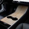 Наклейка на центральную панель управления для Tesla Model 3 2017-2020 гг., автомобильные аксессуары с текстурой под дерево, защитная внутренняя часть, модель Three