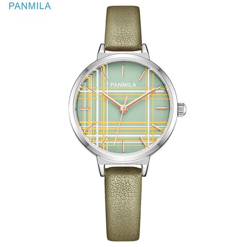 New Fashion Student Watch Small Fresh Simple Plaid Small Dial Women's Watch Waterproof Belt Watch Women