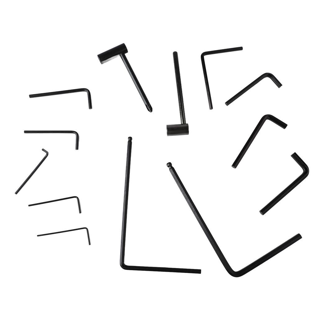 Набор из 13 металлических шестигранных гаечных ключей для электрогитары, регулировки и обслуживания