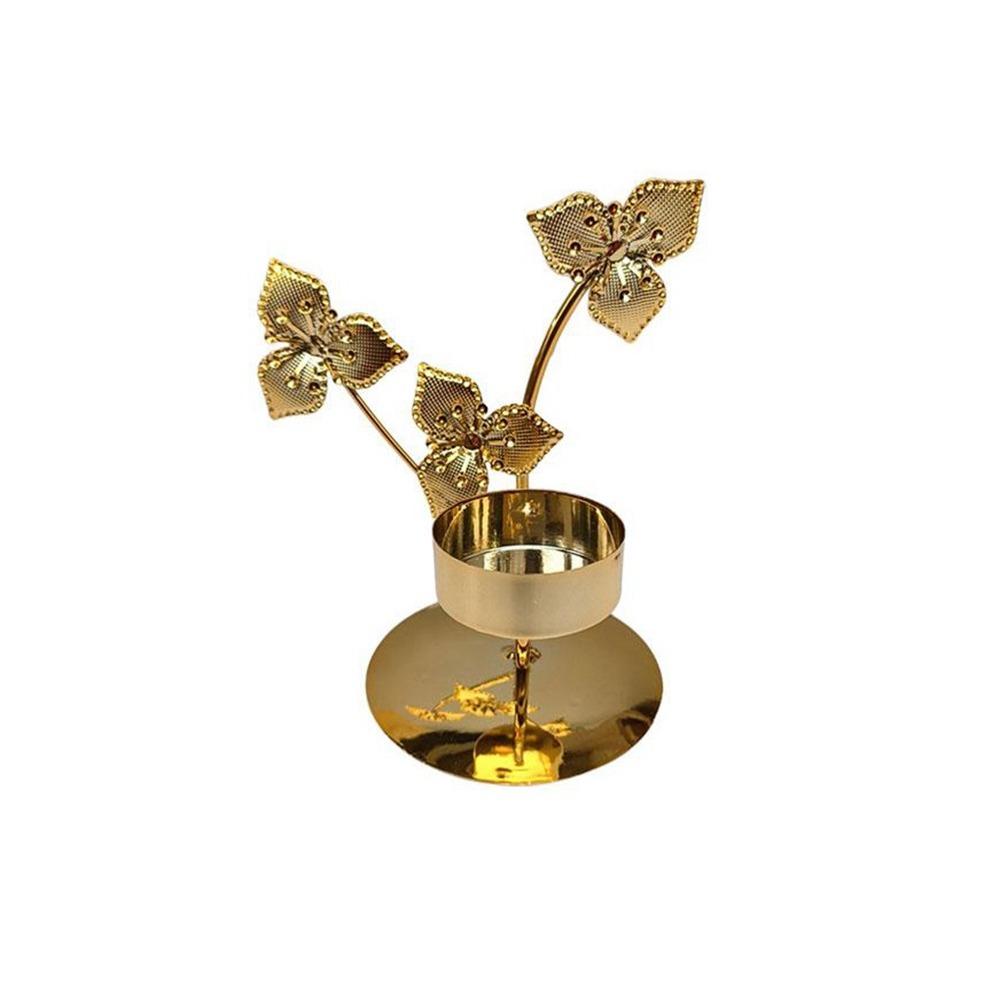 Handmade Ginkgo Candle Holder Exquisite Metal Candlestick Romantic Nordic Candle Holder  Home Decor