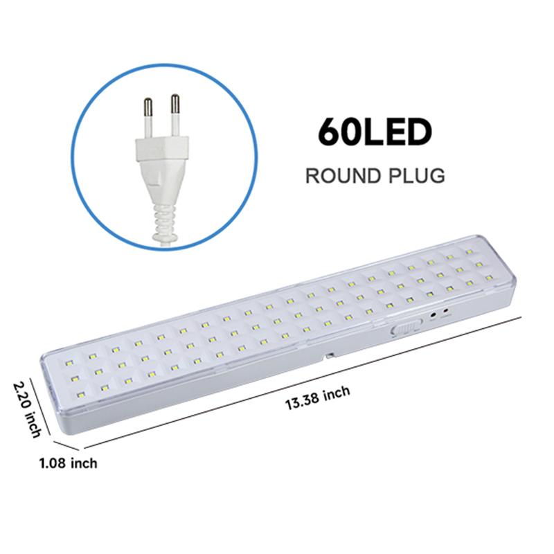 Emergency Evacuation Light 60 LEDs Handheld Fire Lamp Wall Mounted Emergency Lamps Rechargeable Lighting for Power Failure Use