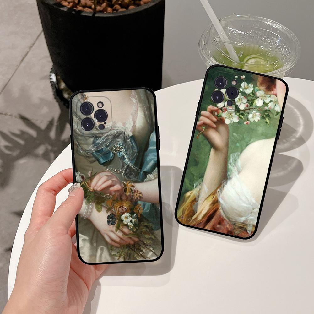 Чехол для телефона в стиле эпохи Возрождения для iPhone 16 15 14 13 12 Mini 11 Pro XS Max X XR SE 6 7 8 Plus Мягкий силиконовый чехол