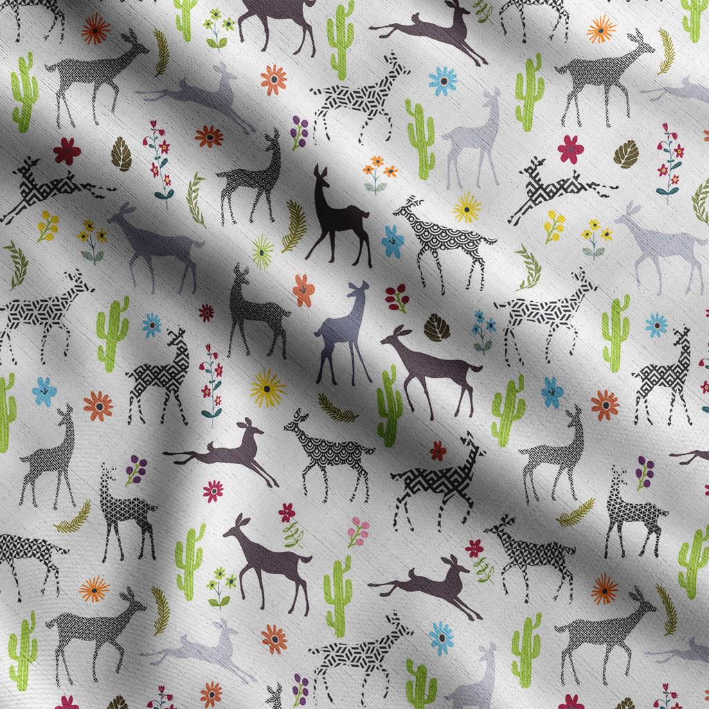 Soimoi Принт ламы альпаки, хлопковый батист, ткань для квилтинга, продаваемая во дворе, хлопчатобумажная ткань средней плотности шириной 42 дюйма, швейные принадлежности, синяя и