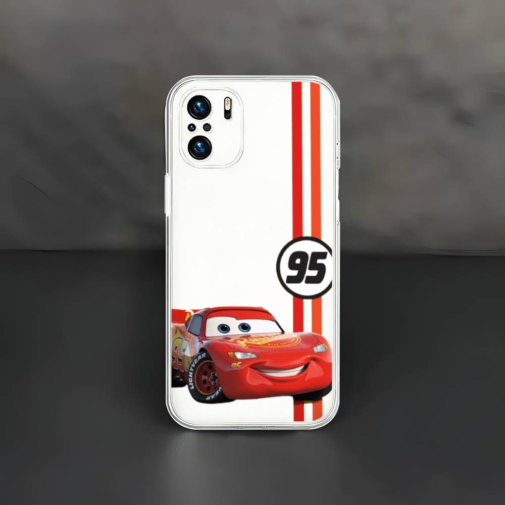Cars L-Lightning M-McQueen Phone Case Clear Frame Soft TPU Case Cover For Xiaomi Mi 14 13 14 Pro 15 Bumper Shockproof
