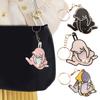 Cartoon Cat Keychain Pendant Rotating Parts Kitten Charm Keyring Lightweight Various Colors Keyring Bag Charm