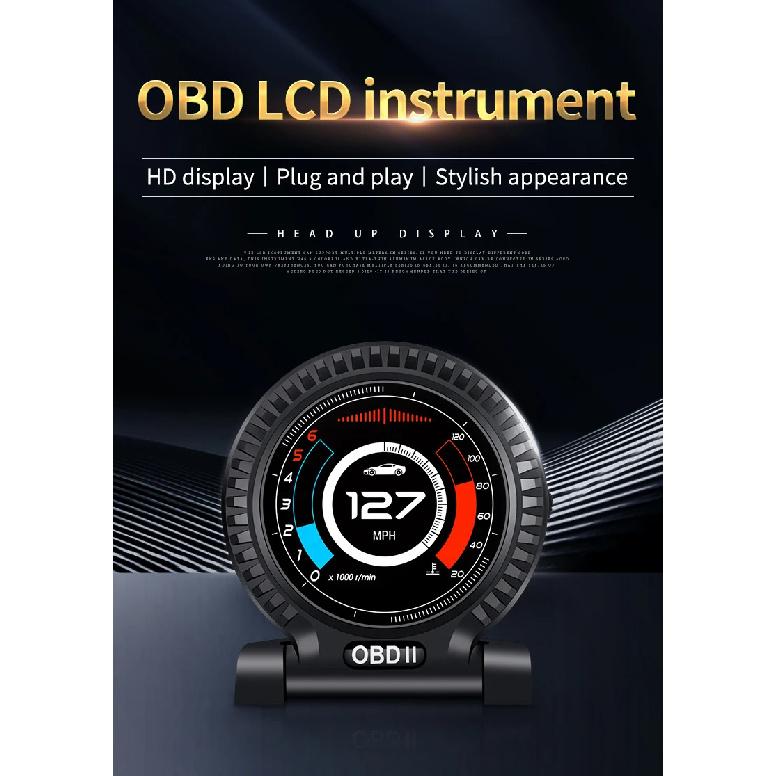 KWHUD HUD OBD2 Проекционный дисплей Цифровой спидометр RPM Часы Температура воды/масла для Smart Fortwo 453 451 450 2008-2024