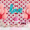 Hanging Valentine's Day Party Backdrop Foldable Streamers Curtains  Valentines Day