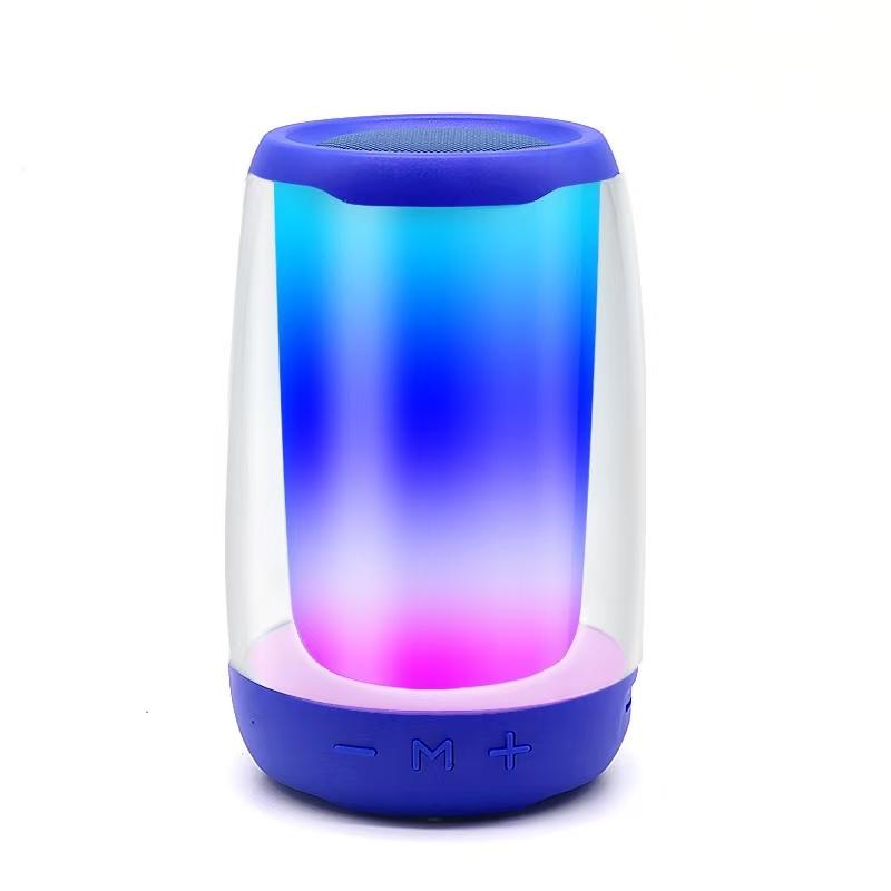 Портативная Bluetooth-колонка, разноцветные огни, ночник, атмосферные лампы, громкоговоритель, воспроизведение с USB/TF-карты, AUX, несколько режимов подключения