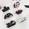 Acrylic Halloween Hair Claw Spider Skeleton Shark Clip Creative Halloween Themed Gripper  Women