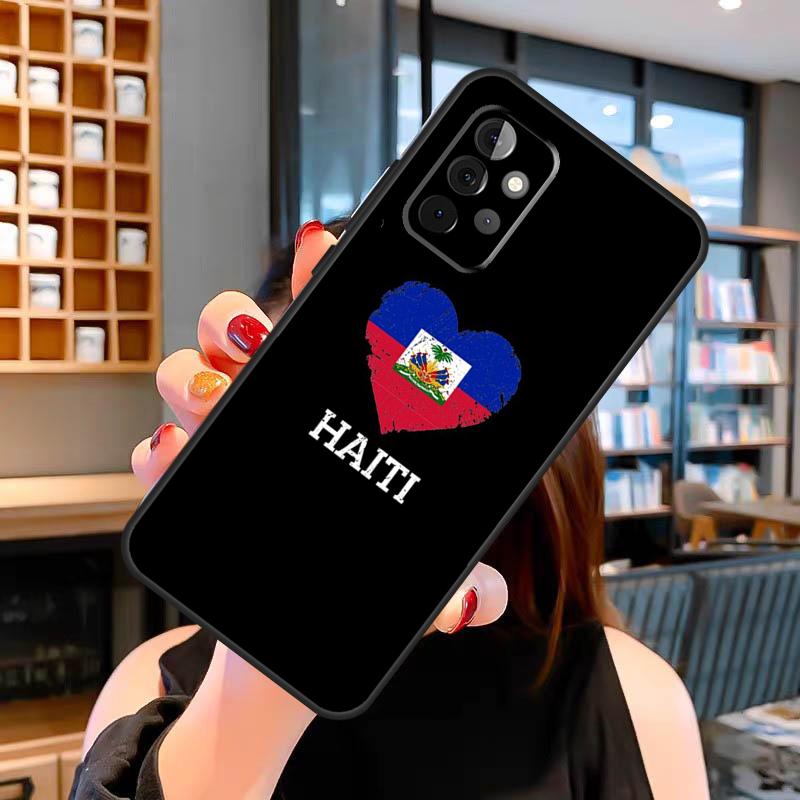 Чехол Гаити Гаитянский флаг для Samsung Galaxy A14 A34 A54 A52S A12 A22 A32 A52 A72 A13 A33 A53 A73 A31 A51 A71