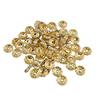 50Pcs Light Gold Plated Rondelle Clear Crystal Rhinestone Craft Spacer Beads