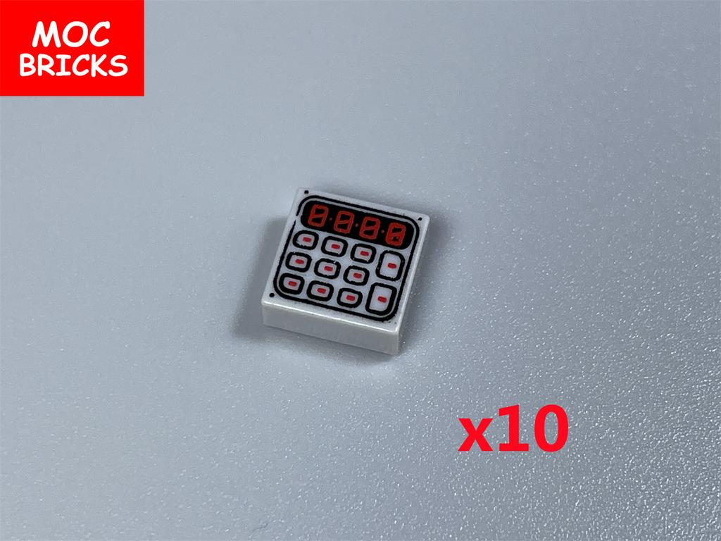 MOC Bricks DIY Printed Tile 1x1 1x2 2x2 2x3 1x4 Solar Panel Gauge Map Compass Assembled Building Block Accessories Kids Toy Gift