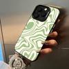 Чехол для телефона с абстрактным волнообразным узором Для iPhone 17,16,15,14,13,12,11 Plus Pro Max Цветной Серебристый Чехол для телефона