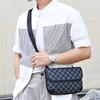 Niche Plaid Messenger Men's Bag OEM Generation High Quality PVC Old Flower Material Men's Shoulder Bag