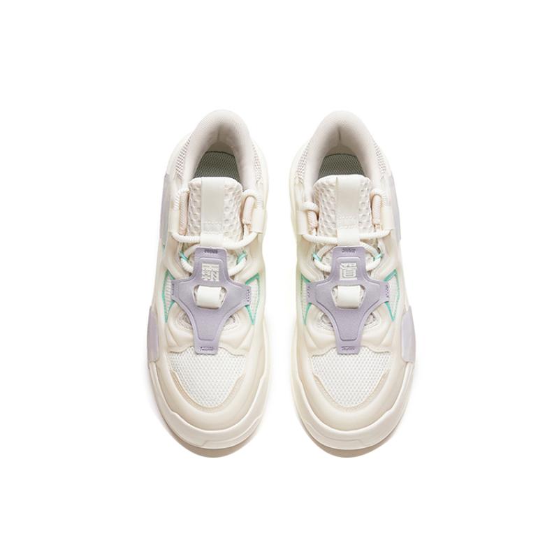 Anta Dominant 3.0 Нескользящие износостойкие низкие кеды для скейтбординга Женские бело-серые кроссовки 122218084-1